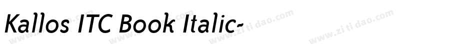 Kallos ITC Book Italic字体转换